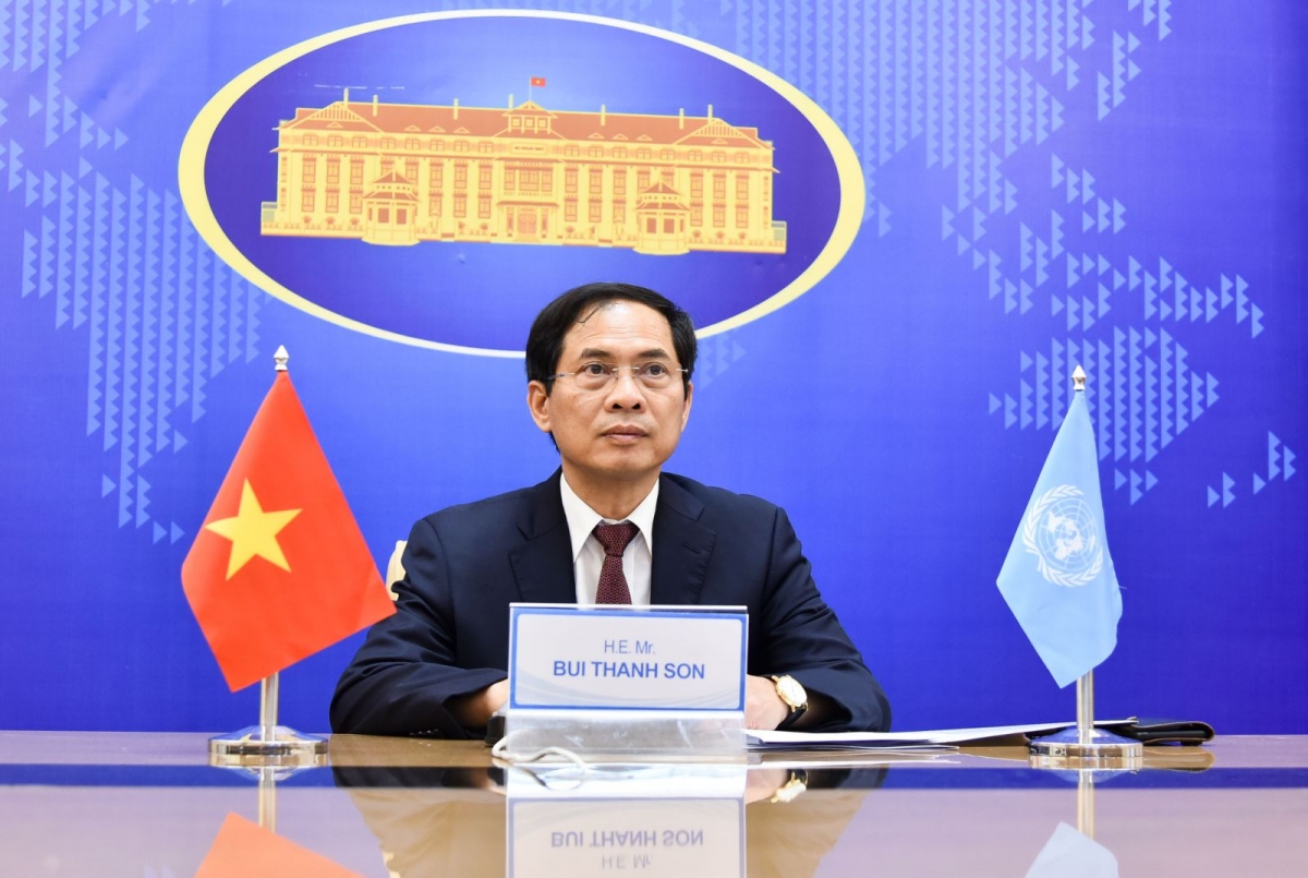 Bộ trưởng Ngoại giao Bùi Thanh Sơn dự Phiên thảo luận mở trực tuyến cấp Bộ trưởng HĐBA LHQ